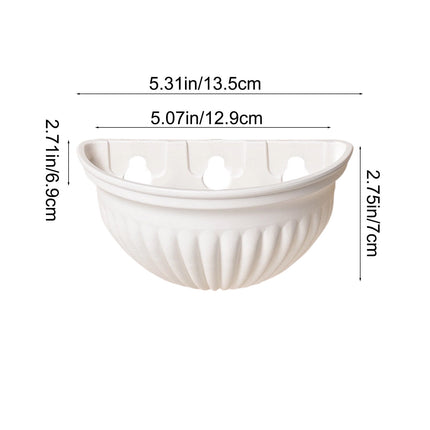 Tyidzon Semi-Circular Hanging Planters for Indoor Outdoor Plants, Wall Mount Flower Pot Holder Hanger for Indoor and Outdoor Use White.