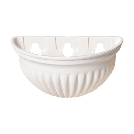 Tyidzon Semi-Circular Hanging Planters for Indoor Outdoor Plants, Wall Mount Flower Pot Holder Hanger for Indoor and Outdoor Use White.