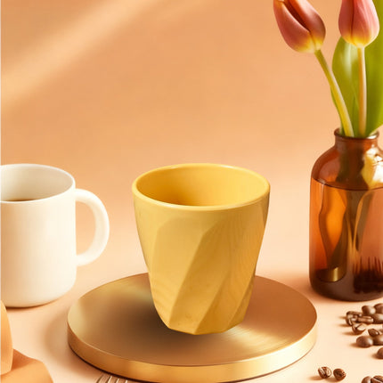 Tyidzon Unbreakable Plastic Cups Reusable Multi-Purpose Plastic Cups, Drinking Cup for Kitchen, Bpa-Free, Dishwasher and Microwave Safe Yellow.