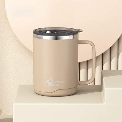 Insulated Coffee Mug with Handle & Lid - 17oz Stainless Steel Travel Tumbler, Double Wall Vacuum (Black) by PALIFEUR 03_【Clearance Sale】 2025 Best-Selling Stainless Steel Coffee Mug.