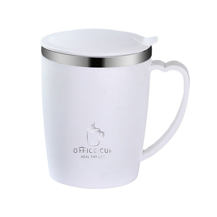 Insulated Coffee Mug with Handle & Lid - 17oz Stainless Steel Travel Tumbler, Double Wall Vacuum (Black) by PALIFEUR 20_【Couple Set】 Matching Pair Coffee Mug Set.
