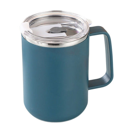 Insulated Coffee Mug with Handle & Lid - 17oz Stainless Steel Travel Tumbler, Double Wall Vacuum (Black) by PALIFEUR 22_【Special Savings】 Enjoy Reduced Pricing for a Limited Time!.
