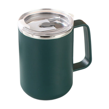 Insulated Coffee Mug with Handle & Lid - 17oz Stainless Steel Travel Tumbler, Double Wall Vacuum (Black) by PALIFEUR 23_【Discounted】 Now at a Lower Price - Limited Time Only!.