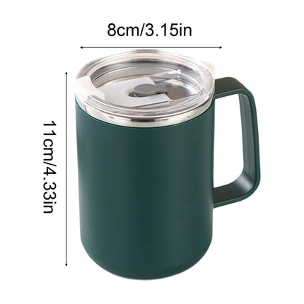 Insulated Coffee Mug with Handle & Lid - 17oz Stainless Steel Travel Tumbler, Double Wall Vacuum (Black) by PALIFEUR 23_【Discounted】 Now at a Lower Price - Limited Time Only!.