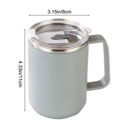 Insulated Coffee Mug with Handle & Lid - 17oz Stainless Steel Travel Tumbler, Double Wall Vacuum (Black) by PALIFEUR 24_【On Sale】 Now at a Discounted Price - Don't Miss Out!.