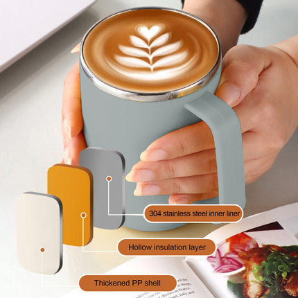 Insulated Coffee Mug with Handle & Lid - 17oz Stainless Steel Travel Tumbler, Double Wall Vacuum (Black) by PALIFEUR 24_【On Sale】 Now at a Discounted Price - Don't Miss Out!.