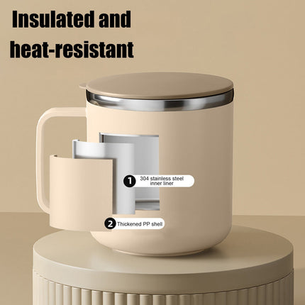 Insulated Coffee Mug with Handle & Lid - 17oz Stainless Steel Travel Tumbler, Double Wall Vacuum (Black) by PALIFEUR 27_【Durability Guarantee】 2-Year Warranty Unbreakable Coffee Mug.