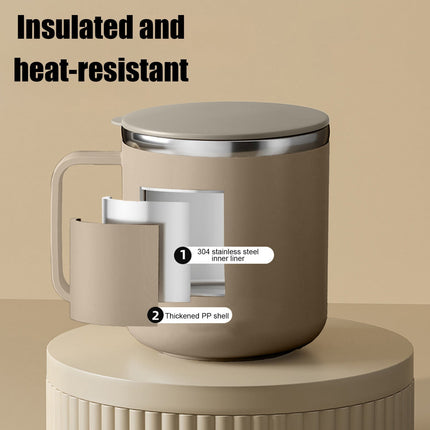 Insulated Coffee Mug with Handle & Lid - 17oz Stainless Steel Travel Tumbler, Double Wall Vacuum (Black) by PALIFEUR 29_【Top Seller】 Annual Bestseller Coffee Mug.