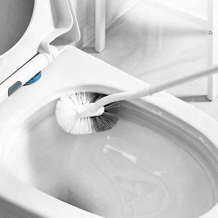Tyidzon Bathroom Toilet Bowl Brush, Curved Design Toilet Brush for Deep Cleaning Under Rim, Easy Handy Compact Toilet Bowl Cleaner Brush for Bathroom White.