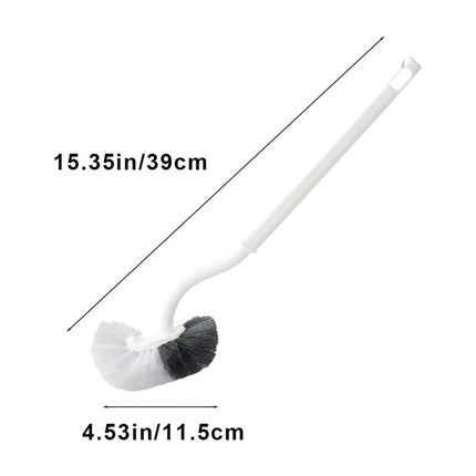 Tyidzon Bathroom Toilet Bowl Brush, Curved Design Toilet Brush for Deep Cleaning Under Rim, Easy Handy Compact Toilet Bowl Cleaner Brush for Bathroom White.