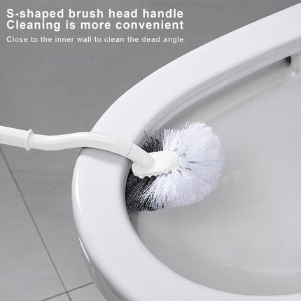 Tyidzon Bathroom Toilet Bowl Brush, Curved Design Toilet Brush for Deep Cleaning Under Rim, Easy Handy Compact Toilet Bowl Cleaner Brush for Bathroom White.