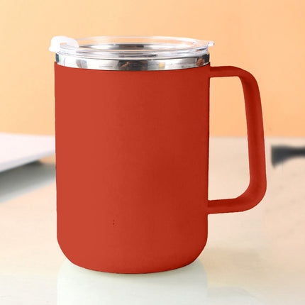 Tyidzon Insulated Coffee Mug, 20oz Stainless Steel Tumbler with Slider Lid Travel Coffee Cups with Handle for Camping Office Home, Blue Y_#Red.