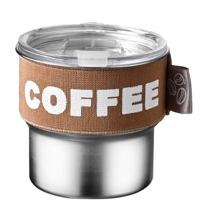 Tyidzon Insulated Coffee Mug, 20oz Stainless Steel Tumbler with Slider Lid Travel Coffee Cups with Handle for Camping Office Home, Blue ZA_#Brown.