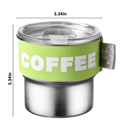 Tyidzon Insulated Coffee Mug, 20oz Stainless Steel Tumbler with Slider Lid Travel Coffee Cups with Handle for Camping Office Home, Blue ZA_#Green.