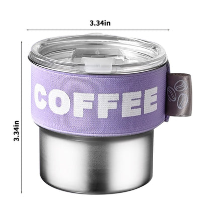 Tyidzon Insulated Coffee Mug, 20oz Stainless Steel Tumbler with Slider Lid Travel Coffee Cups with Handle for Camping Office Home, Blue ZA_#Purple.