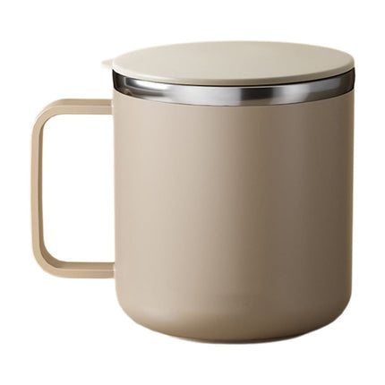 Tyidzon Insulated Coffee Mug, 20oz Stainless Steel Tumbler with Slider Lid Travel Coffee Cups with Handle for Camping Office Home, Blue ZB_#Khaki.