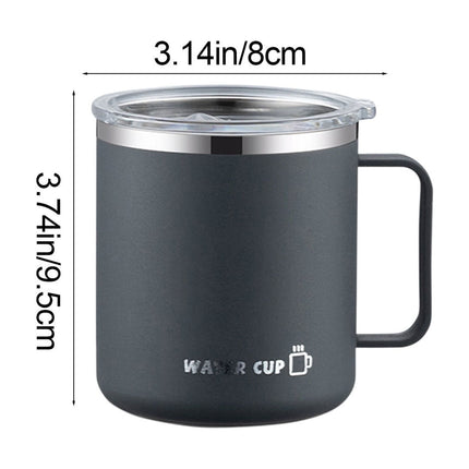 Tyidzon Insulated Coffee Mug, 20oz Stainless Steel Tumbler with Slider Lid Travel Coffee Cups with Handle for Camping Office Home, Blue ZC_#Gray.