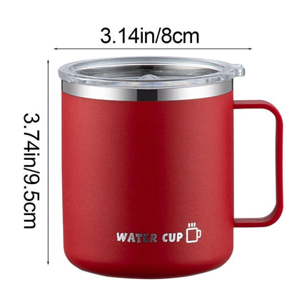 Tyidzon Insulated Coffee Mug, 20oz Stainless Steel Tumbler with Slider Lid Travel Coffee Cups with Handle for Camping Office Home, Blue ZC_#Red.