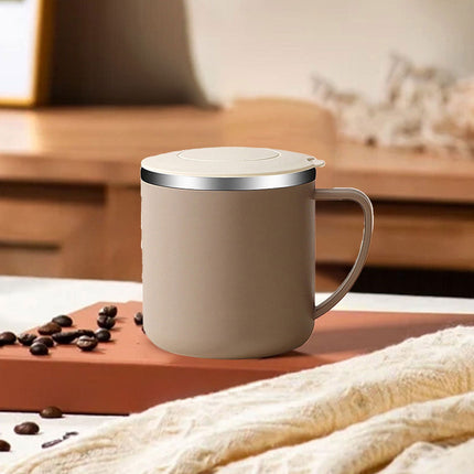 Tyidzon Insulated Coffee Mug, 20oz Stainless Steel Tumbler with Slider Lid Travel Coffee Cups with Handle for Camping Office Home, Blue ZD_#Coffee.