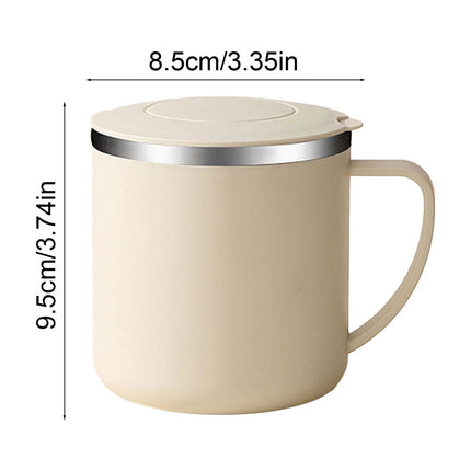 Tyidzon Insulated Coffee Mug, 20oz Stainless Steel Tumbler with Slider Lid Travel Coffee Cups with Handle for Camping Office Home, Blue ZD_#White.