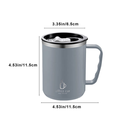 Tyidzon Insulated Coffee Mug, 20oz Stainless Steel Tumbler with Slider Lid Travel Coffee Cups with Handle for Camping Office Home, Blue ZE_#Gray.