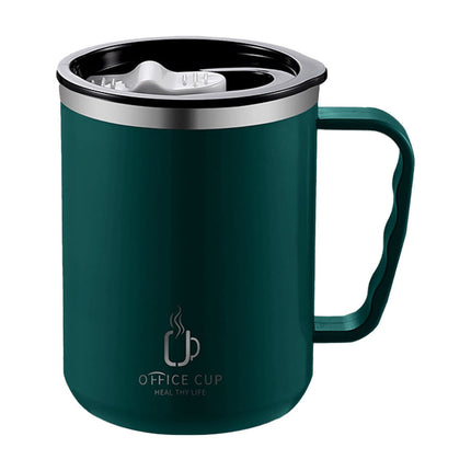 Tyidzon Insulated Coffee Mug, 20oz Stainless Steel Tumbler with Slider Lid Travel Coffee Cups with Handle for Camping Office Home, Blue ZE_#Green.