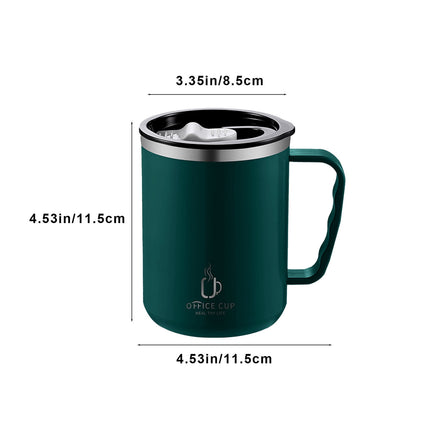 Tyidzon Insulated Coffee Mug, 20oz Stainless Steel Tumbler with Slider Lid Travel Coffee Cups with Handle for Camping Office Home, Blue ZE_#Green.
