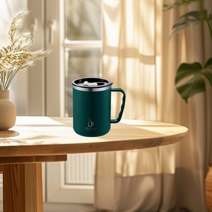 Tyidzon Insulated Coffee Mug, 20oz Stainless Steel Tumbler with Slider Lid Travel Coffee Cups with Handle for Camping Office Home, Blue ZE_#Green.