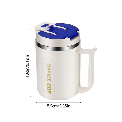 Tyidzon Insulated Coffee Mug, 20oz Stainless Steel Tumbler with Slider Lid Travel Coffee Cups with Handle for Camping Office Home, Blue ZG_#Blue.