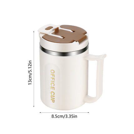 Tyidzon Insulated Coffee Mug, 20oz Stainless Steel Tumbler with Slider Lid Travel Coffee Cups with Handle for Camping Office Home, Blue ZG_#Coffee.