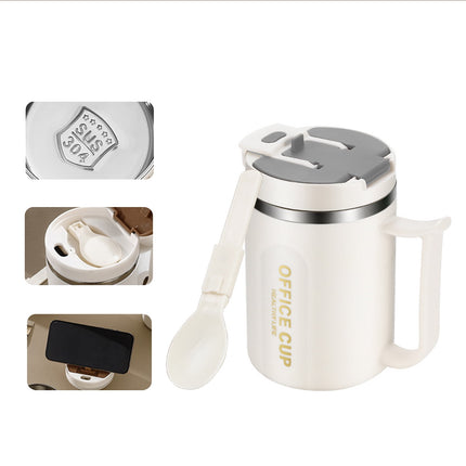 Tyidzon Insulated Coffee Mug, 20oz Stainless Steel Tumbler with Slider Lid Travel Coffee Cups with Handle for Camping Office Home, Blue ZG_#Coffee.