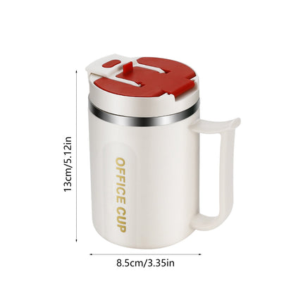 Tyidzon Insulated Coffee Mug, 20oz Stainless Steel Tumbler with Slider Lid Travel Coffee Cups with Handle for Camping Office Home, Blue ZG_#Red.