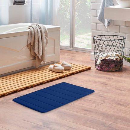 Memory Foam Bath Mat with Cobblestone Design, Super Soft & Quick-Dry Bathroom Rugs, Machine Washable Non-Slip Absorbent Floor Mat for Bathroom Shower Tub, 16x24 Inch by PALIFEUR B.