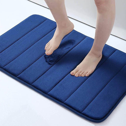 Memory Foam Bath Mat with Cobblestone Design, Super Soft & Quick-Dry Bathroom Rugs, Machine Washable Non-Slip Absorbent Floor Mat for Bathroom Shower Tub, 16x24 Inch by PALIFEUR B.
