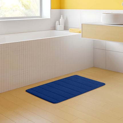 Memory Foam Bath Mat with Cobblestone Design, Super Soft & Quick-Dry Bathroom Rugs, Machine Washable Non-Slip Absorbent Floor Mat for Bathroom Shower Tub, 16x24 Inch by PALIFEUR B.