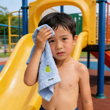 Tyidzon Premium Towels for Kids, Cotton Ultra Soft Hand Towels for Bathroom, Small Lightweight Face Towels for Children Bath(Blue, 10x20") Blue.