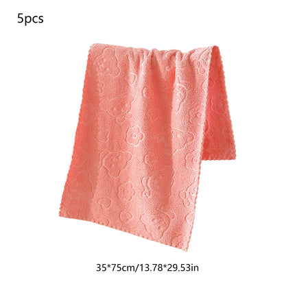 5Pcs Bathroom Hand Towels, 14x30" 600 GSM 100% Cotton - Ultra Soft & Highly Absorbent Face Towels, Hotel Spa Quality by PALIFEUR 03_Top Rated 2026_Ultra Plush - 20% OFF_Pink.