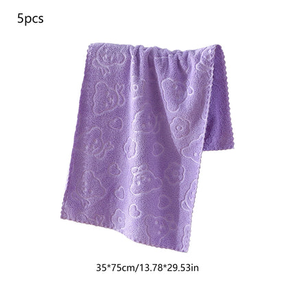 5Pcs Bathroom Hand Towels, 14x30" 600 GSM 100% Cotton - Ultra Soft & Highly Absorbent Face Towels, Hotel Spa Quality by PALIFEUR 04_Most Absorbent 2026_Quick Dry - 20% OFF_Purple.