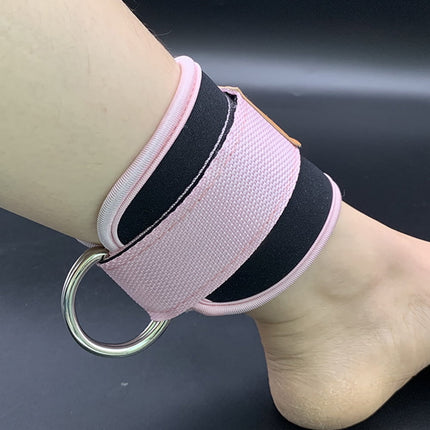Billbianc Adjustable Polyester Ankle Straps for Cable Machine Kickbacks (2 Pack) Pink.