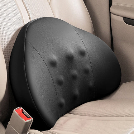 LSLJS Lumbar Cushion Memory Foam Lumbar Support Pillow for Car - Mid/Lower Back Support Cushion - for Car Seat, Office Chair, Car Lumbar Support Cute Car Pandas Lumbar Pillow Car Interior Supplies A-Dark Gray.