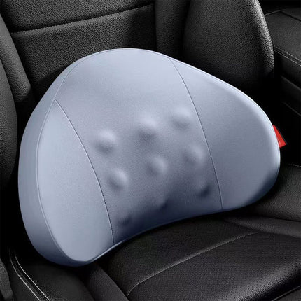 LSLJS Lumbar Cushion Memory Foam Lumbar Support Pillow for Car - Mid/Lower Back Support Cushion - for Car Seat, Office Chair, Car Lumbar Support Cute Car Pandas Lumbar Pillow Car Interior Supplies A-Light Blue.