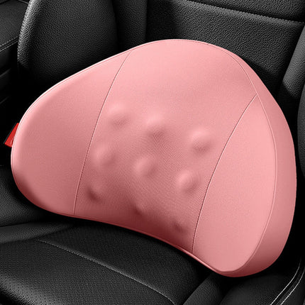 LSLJS Lumbar Cushion Memory Foam Lumbar Support Pillow for Car - Mid/Lower Back Support Cushion - for Car Seat, Office Chair, Car Lumbar Support Cute Car Pandas Lumbar Pillow Car Interior Supplies A-Pink.