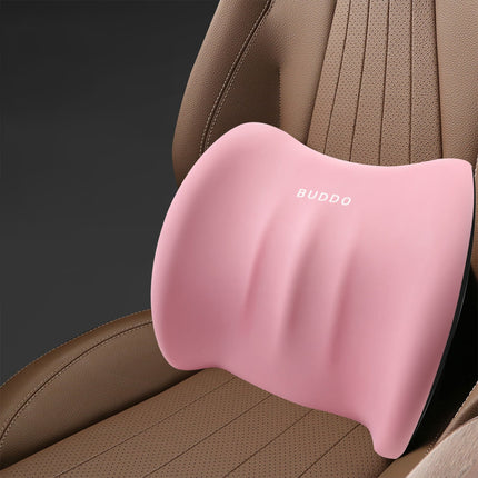 LSLJS Lumbar Cushion Memory Foam Lumbar Support Pillow for Car - Mid/Lower Back Support Cushion - for Car Seat, Office Chair, Car Lumbar Support Cute Car Pandas Lumbar Pillow Car Interior Supplies B-Pink.