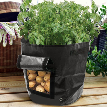 Suncoda Summer Savings 34x35cm Potato Grow Bag with Side Window & Handles 14" x 20" Yellow#4.