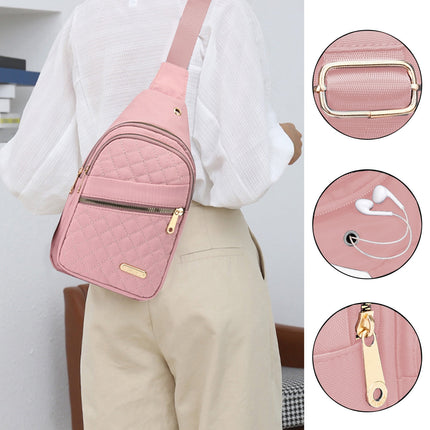 Suncoda Sling Bag for Women, Crossbody Sling Backpack Small Sling Bag Multipurpose Crossbody Shoulder Bag Travel Hiking Backpack, Sling Bag for Men #1-Pink.