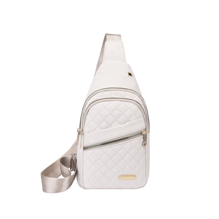 Suncoda Sling Bag for Women, Crossbody Sling Backpack Small Sling Bag Multipurpose Crossbody Shoulder Bag Travel Hiking Backpack, Sling Bag for Men #1-White.