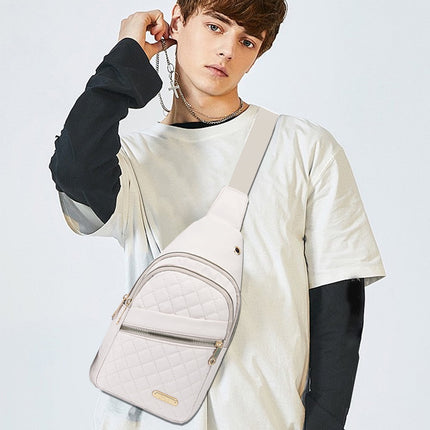 Suncoda Sling Bag for Women, Crossbody Sling Backpack Small Sling Bag Multipurpose Crossbody Shoulder Bag Travel Hiking Backpack, Sling Bag for Men #1-White.