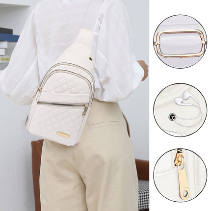 Suncoda Sling Bag for Women, Crossbody Sling Backpack Small Sling Bag Multipurpose Crossbody Shoulder Bag Travel Hiking Backpack, Sling Bag for Men #1-White.
