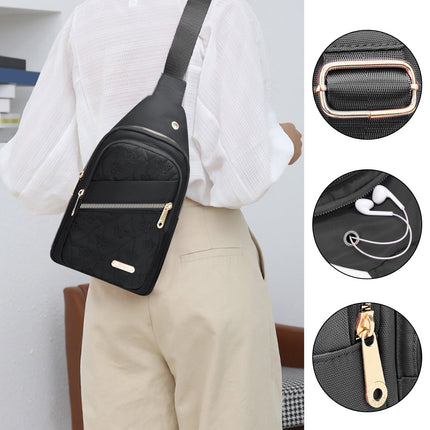Suncoda Sling Bag for Women, Crossbody Sling Backpack Small Sling Bag Multipurpose Crossbody Shoulder Bag Travel Hiking Backpack, Sling Bag for Men #5-Black.