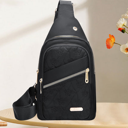 Suncoda Sling Bag for Women, Crossbody Sling Backpack Small Sling Bag Multipurpose Crossbody Shoulder Bag Travel Hiking Backpack, Sling Bag for Men #5-Black.